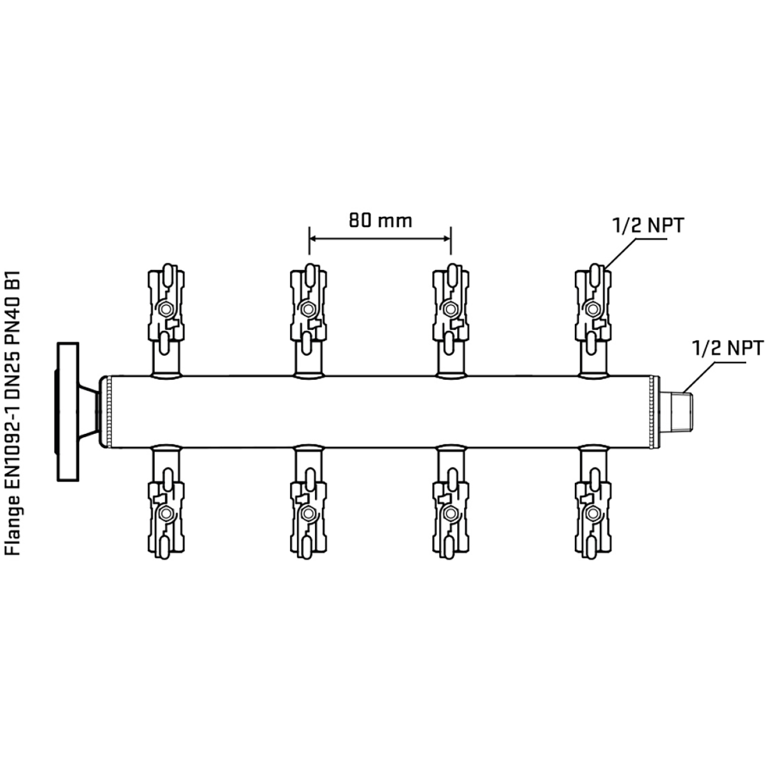 M508A010330 Manifolds Stainless Steel Double Sided