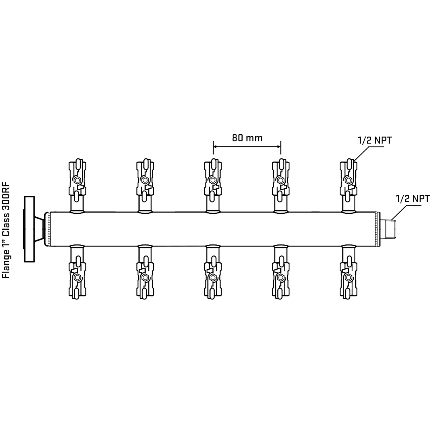 M510A010230 Manifolds Stainless Steel Double Sided