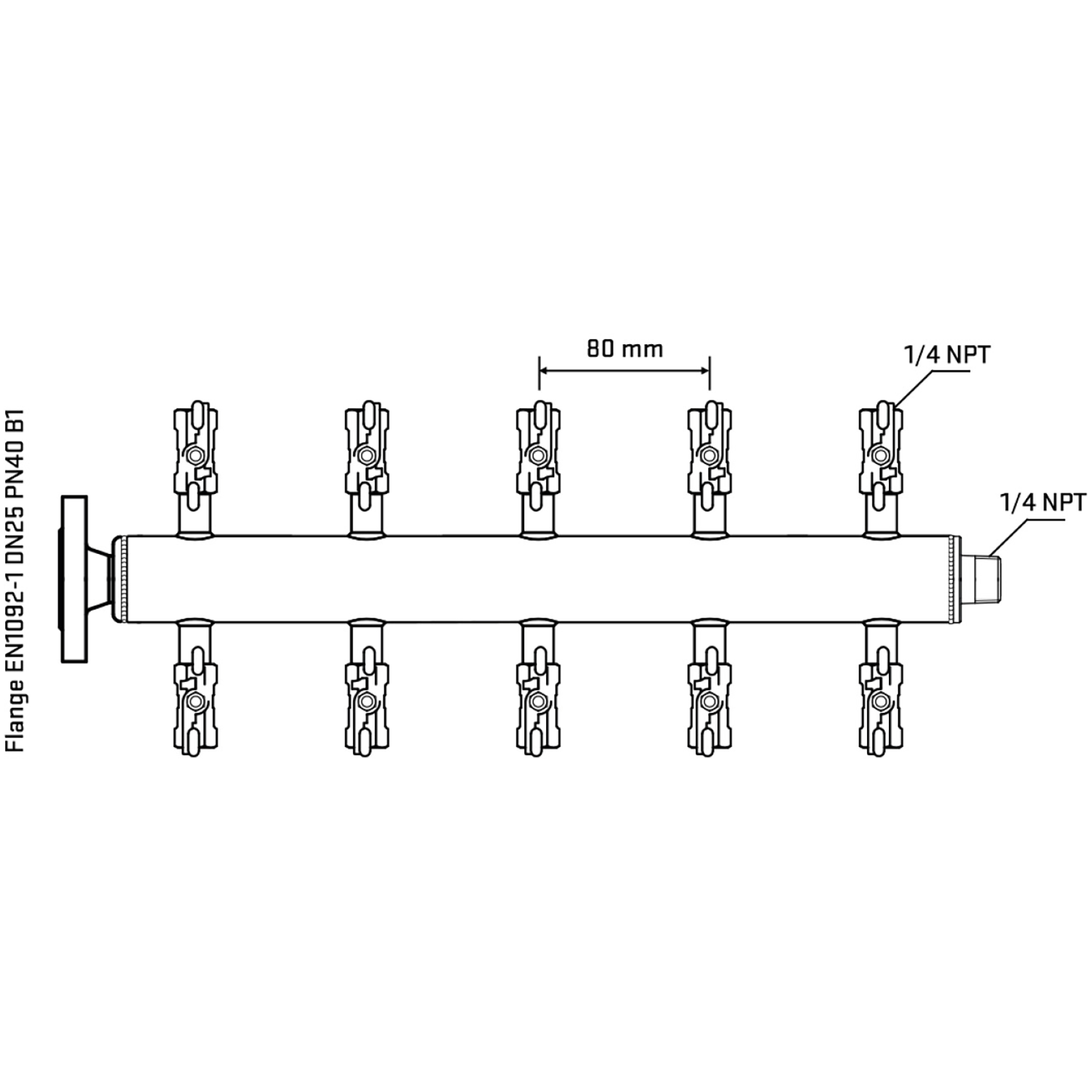 M510A020340 Manifolds Stainless Steel Double Sided