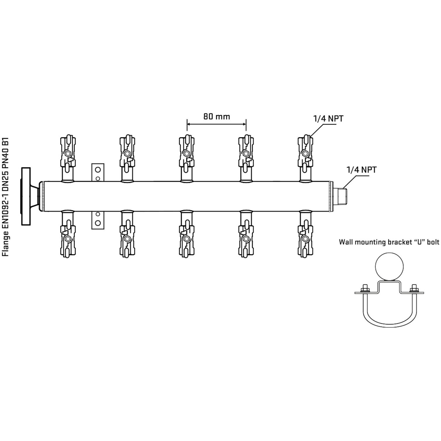 M510A020341 Manifolds Stainless Steel Double Sided