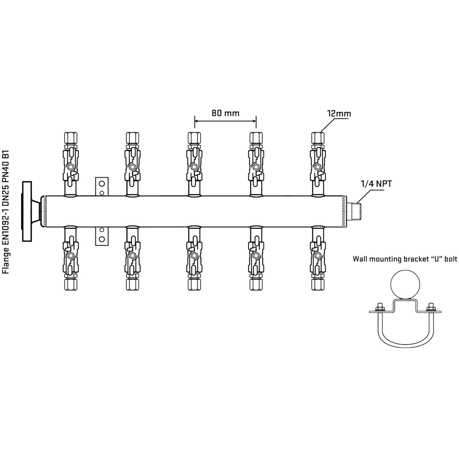 M510A040341 Manifolds Stainless Steel Double Sided