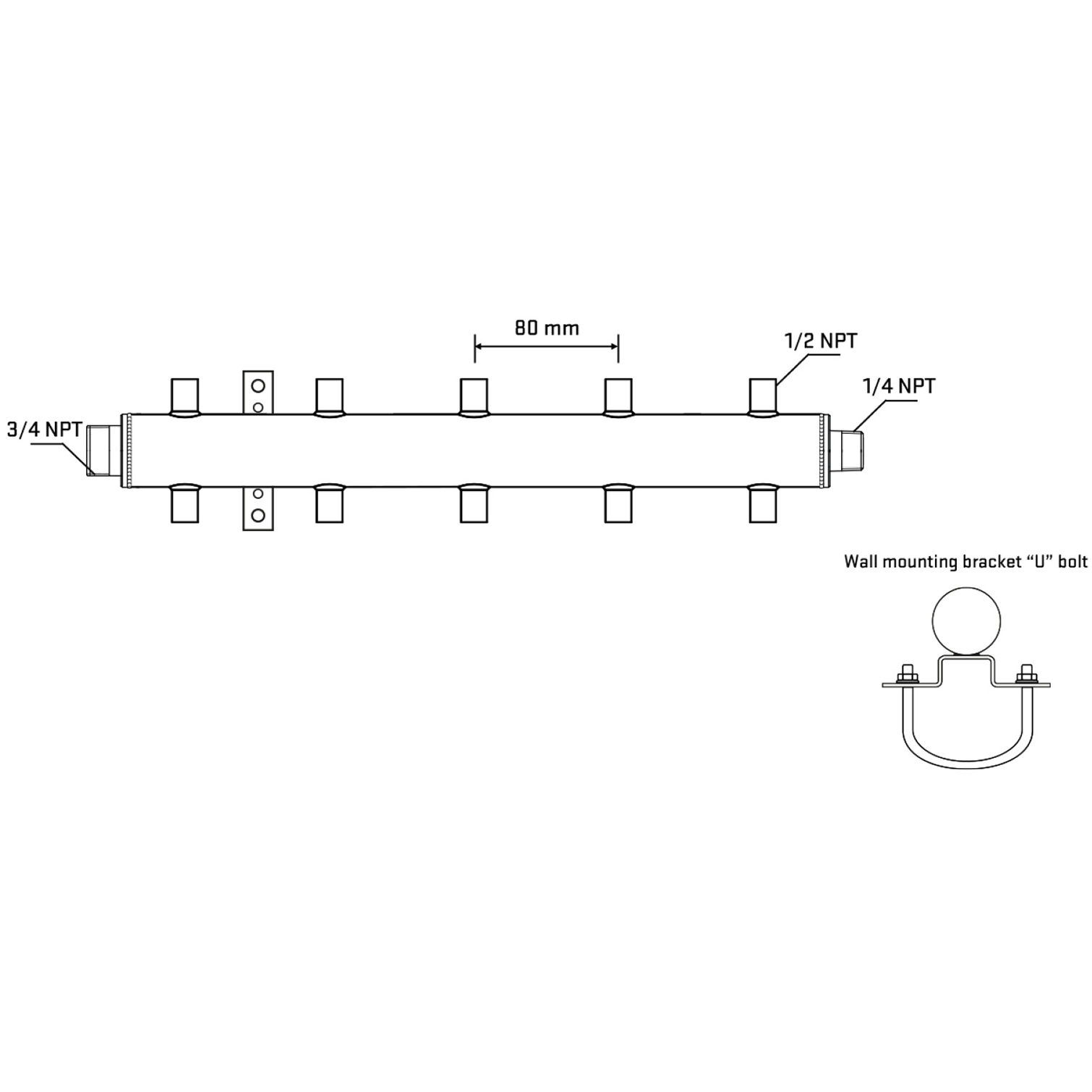 M510A061041 Manifolds Stainless Steel Double Sided