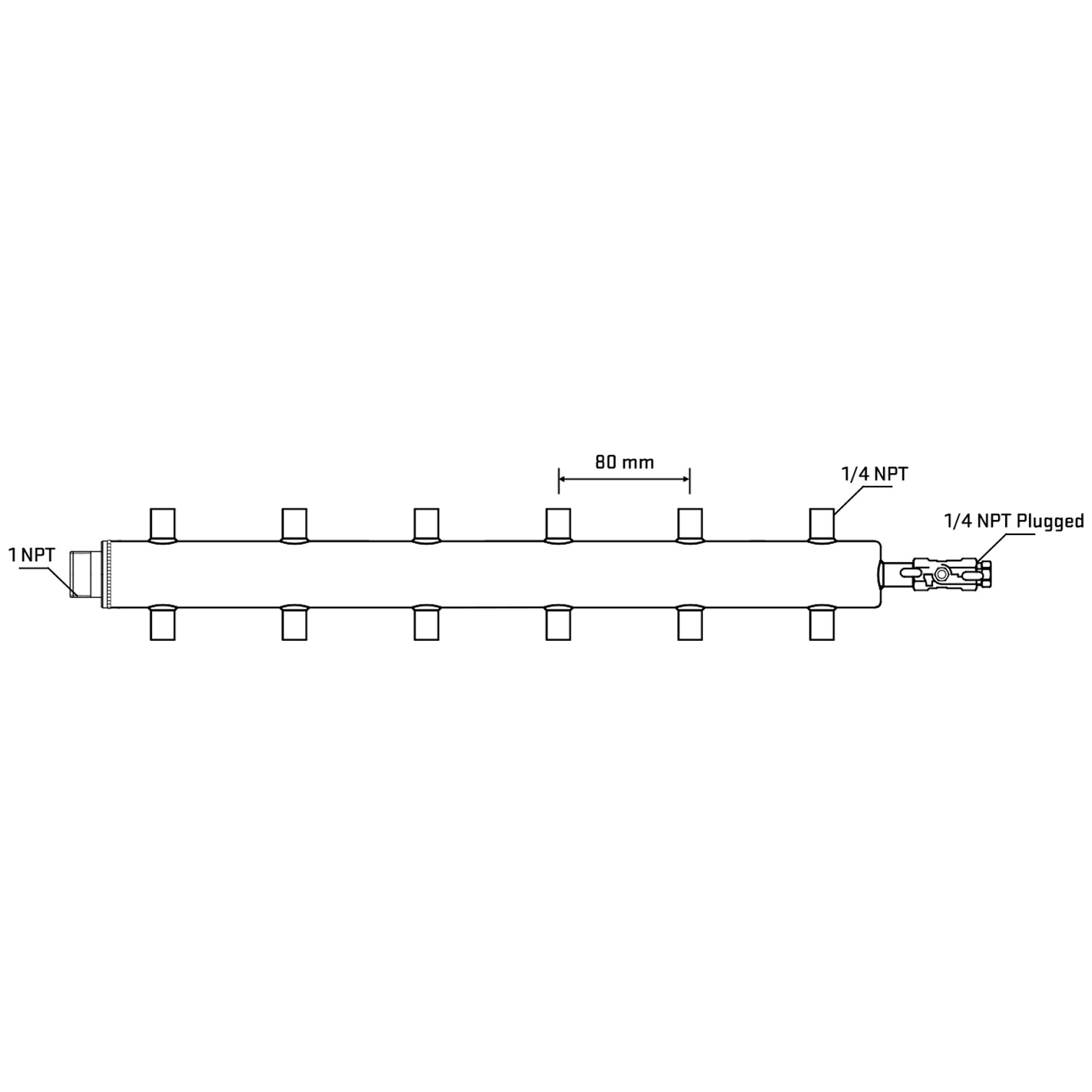 M512A071120 Manifolds Stainless Steel Double Sided