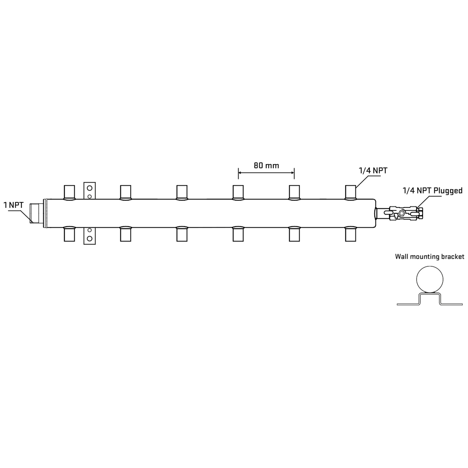 M512A071122 Manifolds Stainless Steel Double Sided