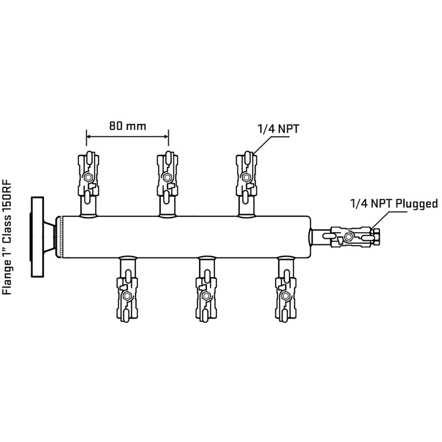 M5F1A020120 Manifolds Stainless Steel Double Sided