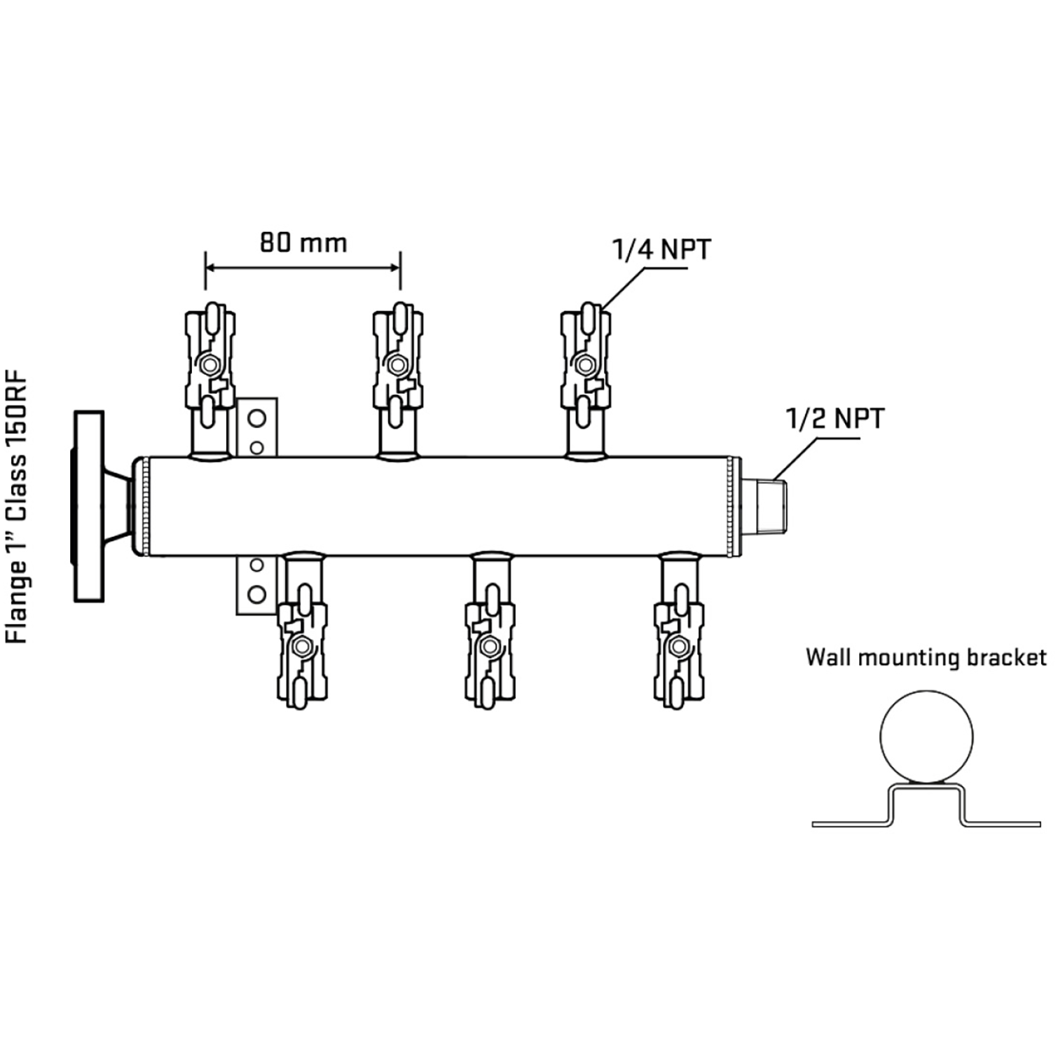 M5F1A020132 Manifolds Stainless Steel Double Sided