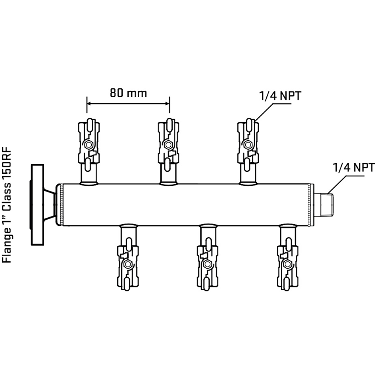 M5F1A020140 Manifolds Stainless Steel Double Sided