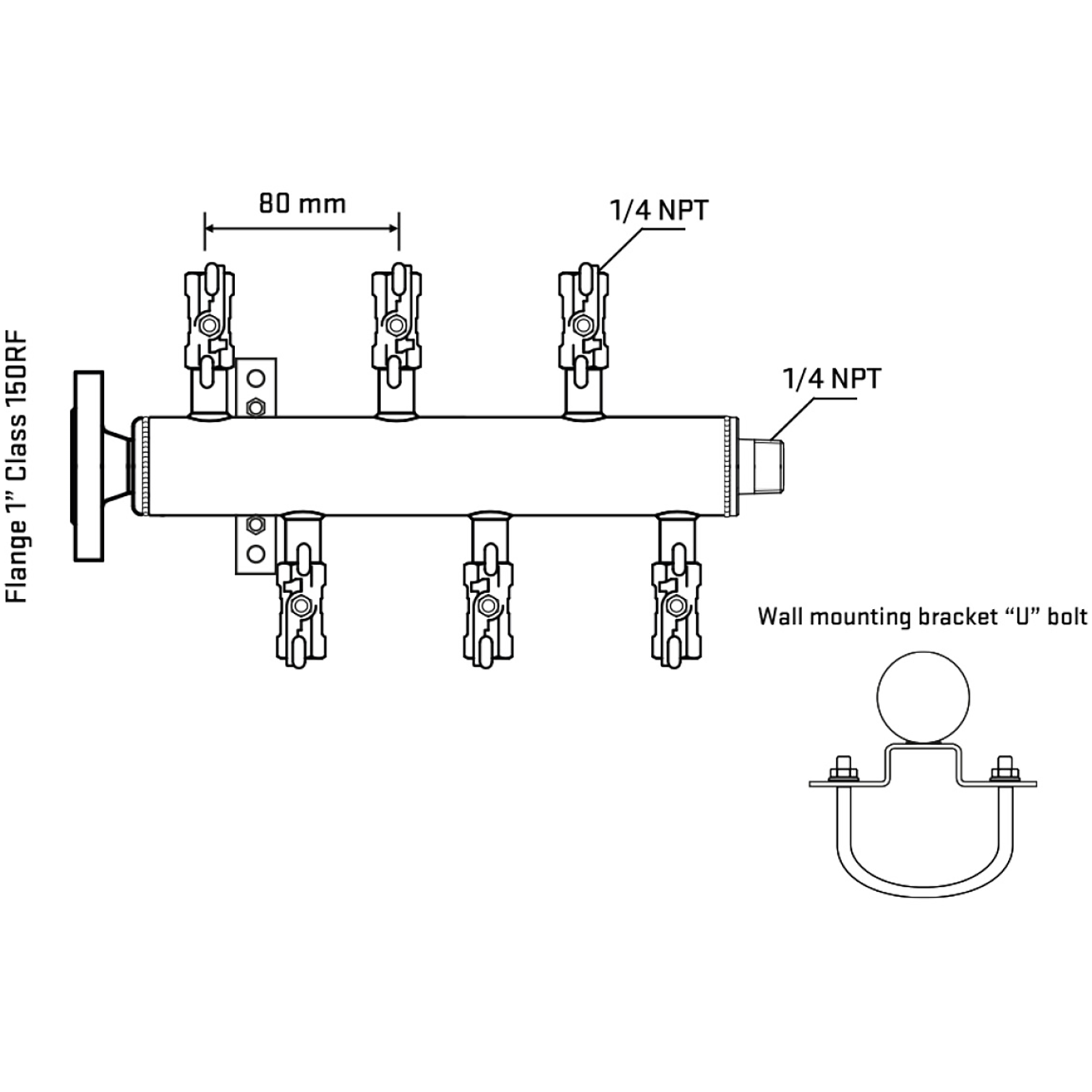 M5F1A020141 Manifolds Stainless Steel Double Sided