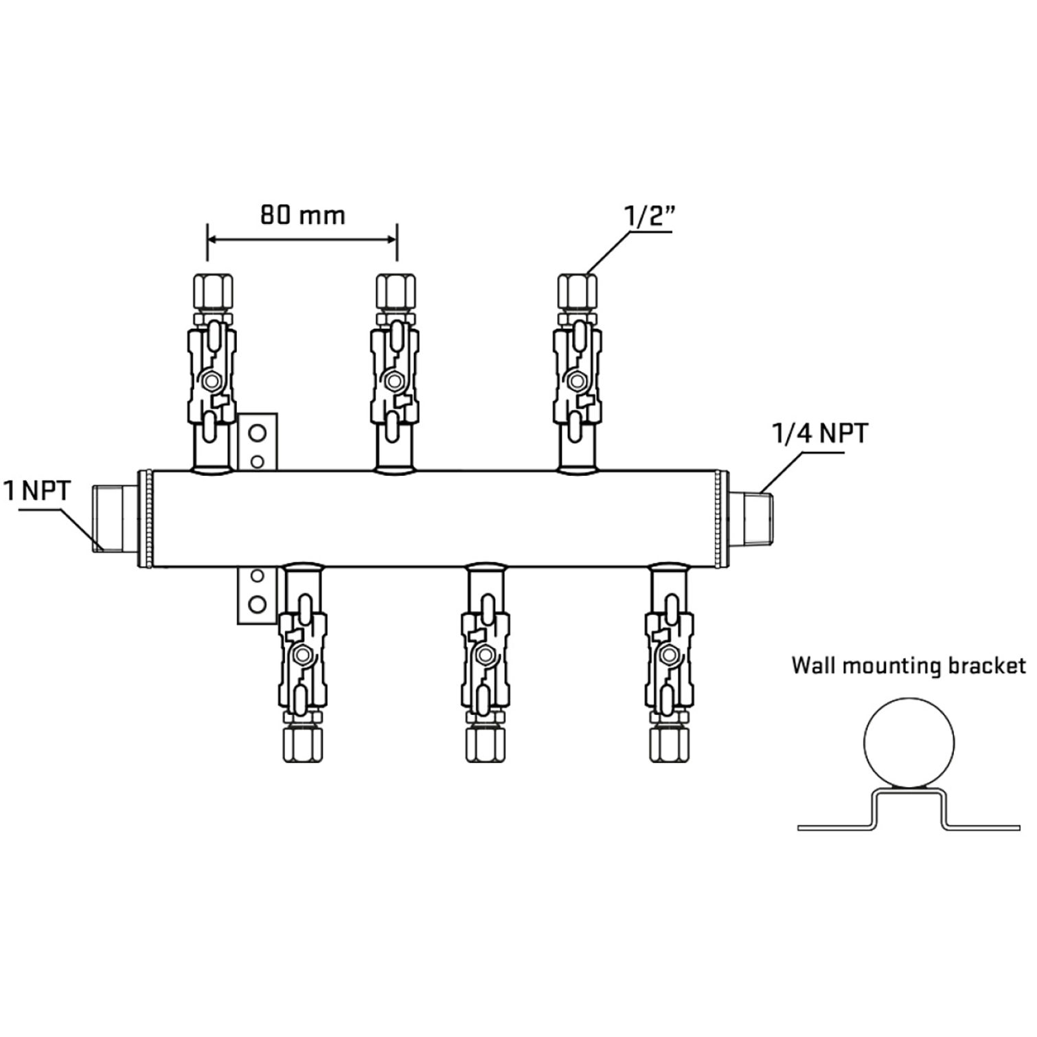 M5F1A051142 Manifolds Stainless Steel Double Sided