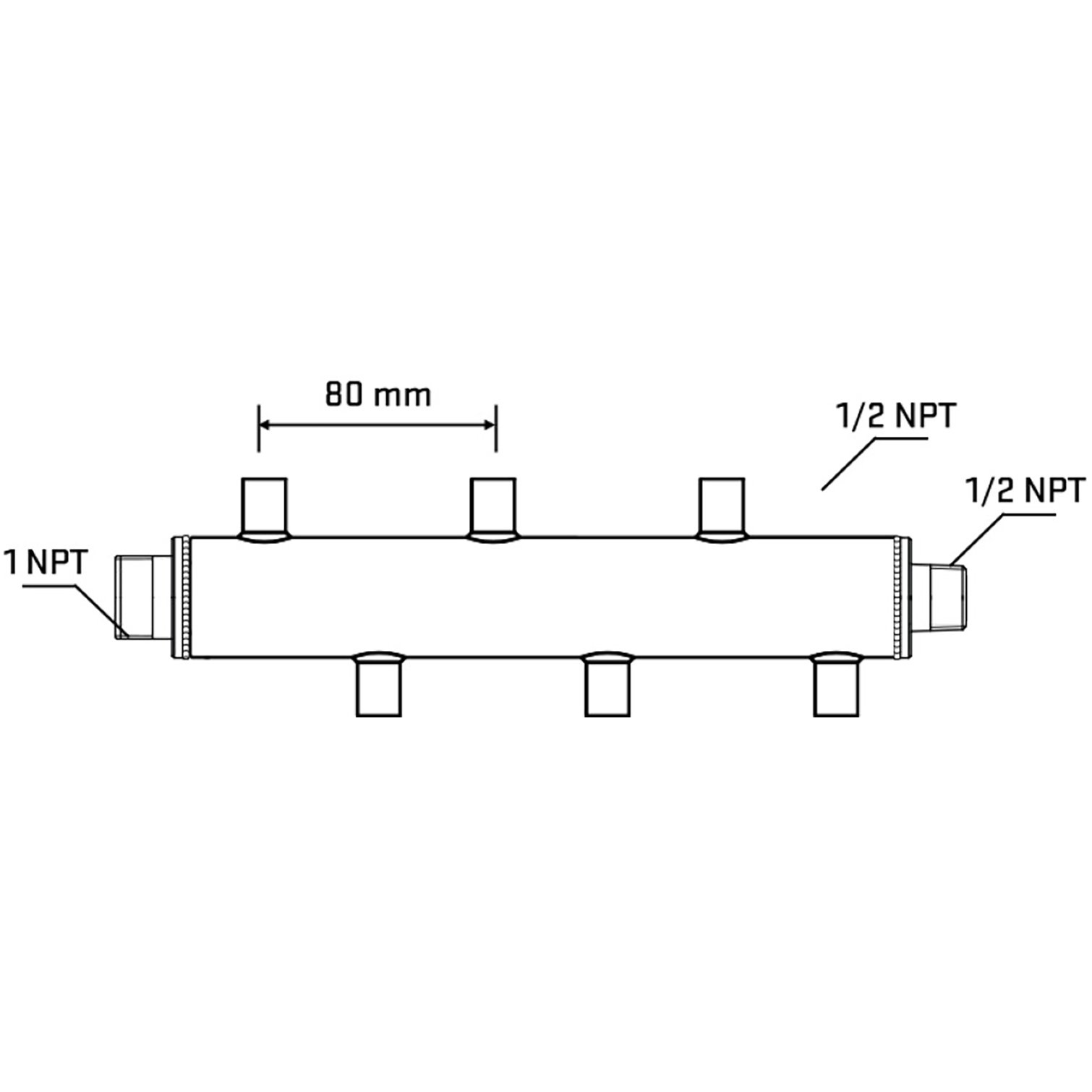 M5F1A061130 Manifolds Stainless Steel Double Sided