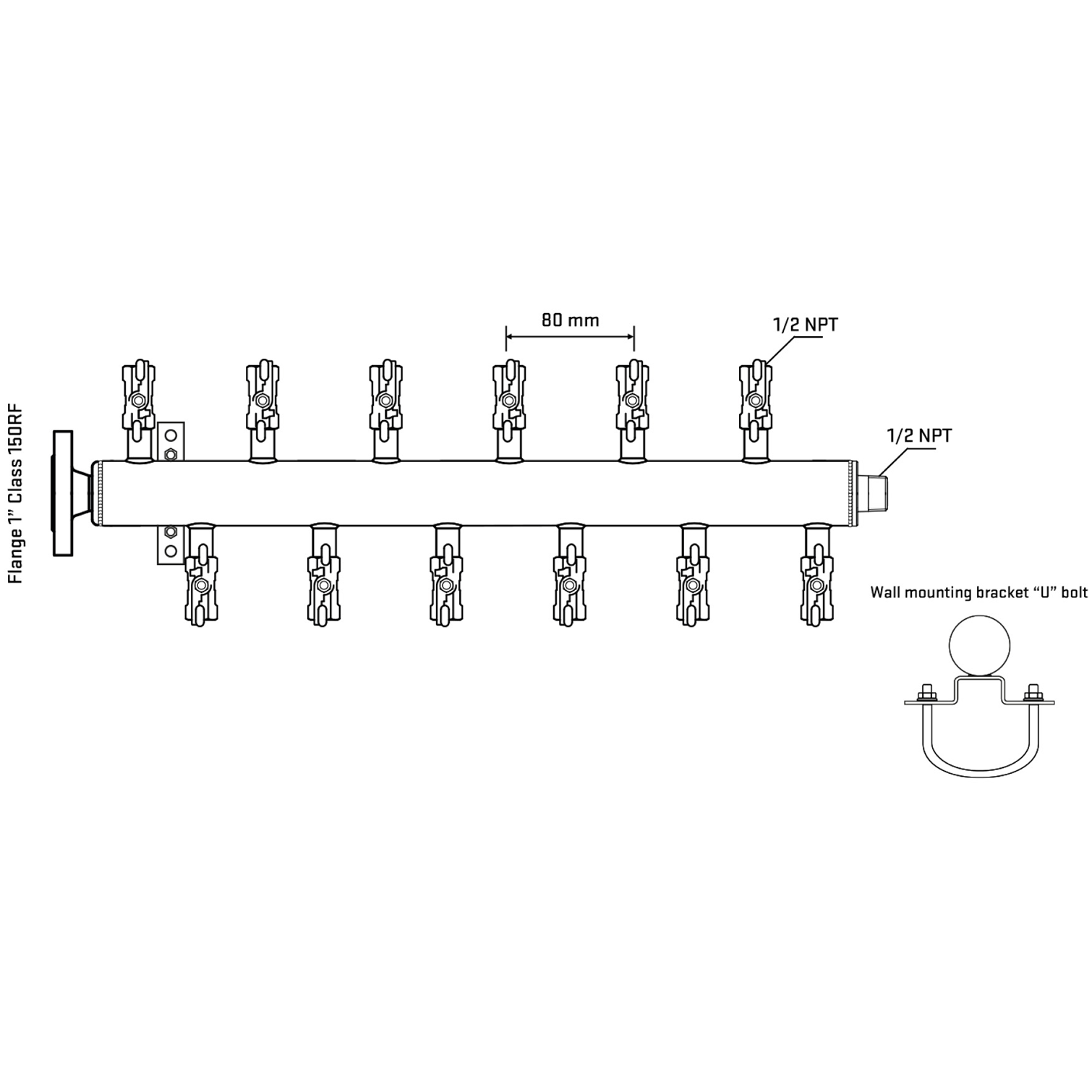 M5F2A010131 Manifolds Stainless Steel Double Sided