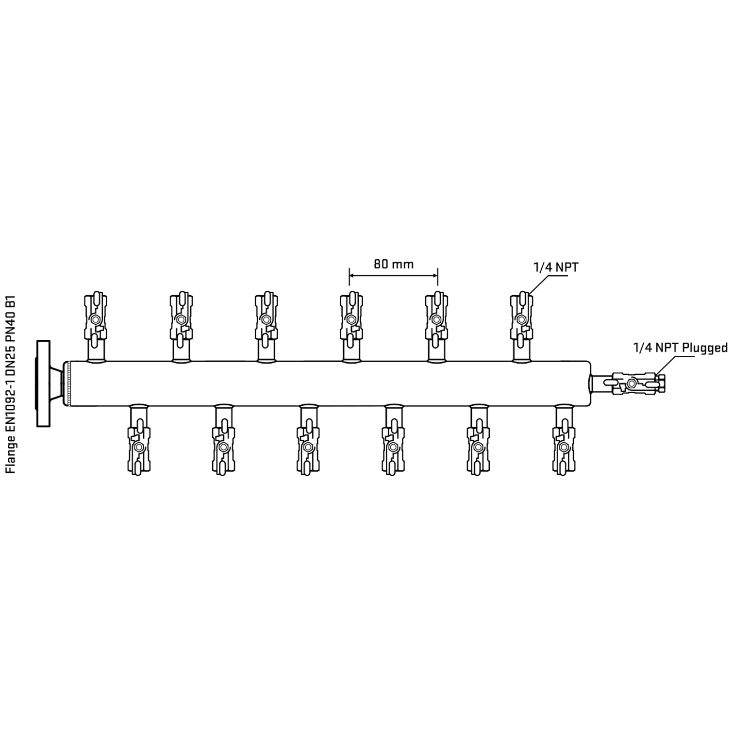 M5F2A020320 Manifolds Stainless Steel Double Sided