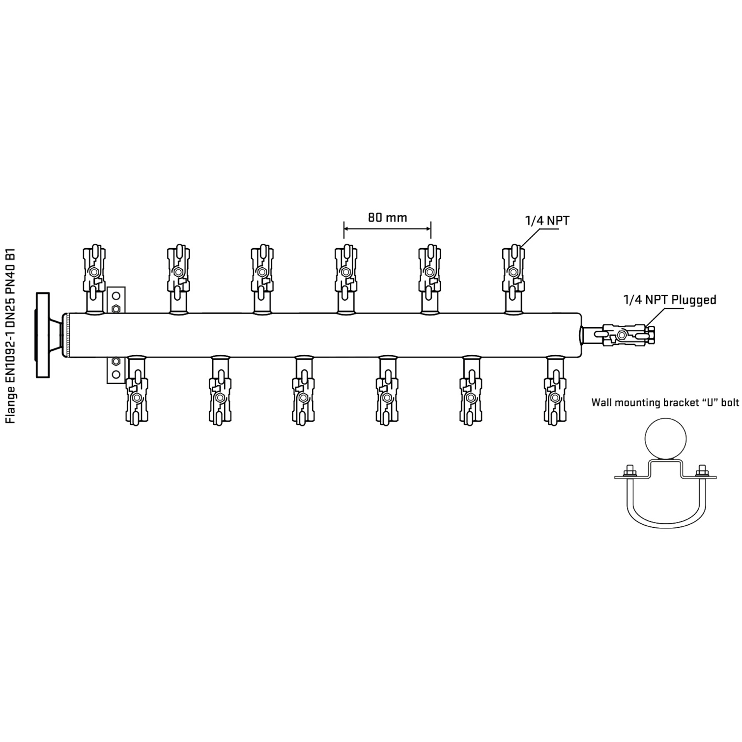 M5F2A020321 Manifolds Stainless Steel Double Sided