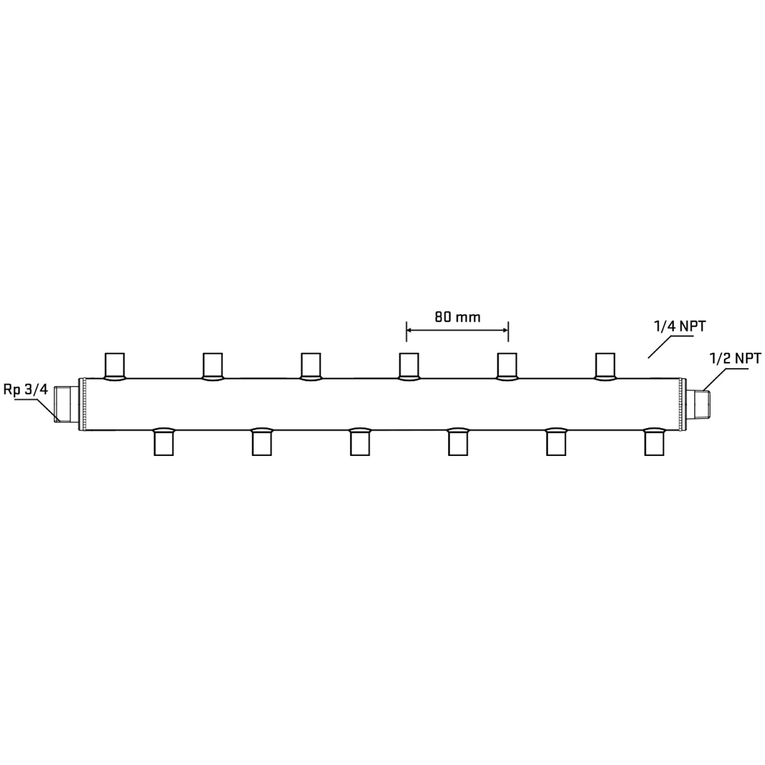 M5F2A070630 Manifolds Stainless Steel Double Sided