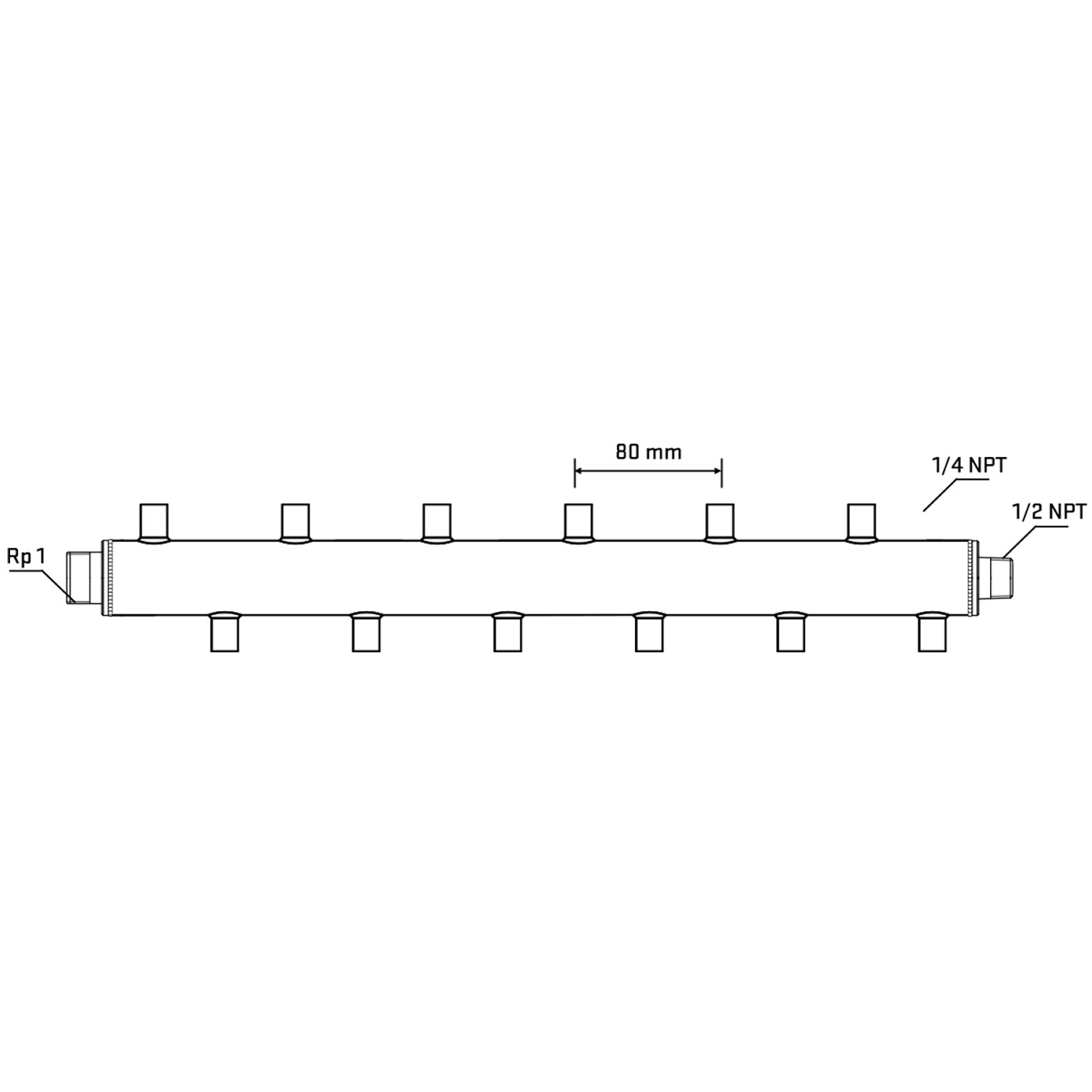 M5F2A070730 Manifolds Stainless Steel Double Sided