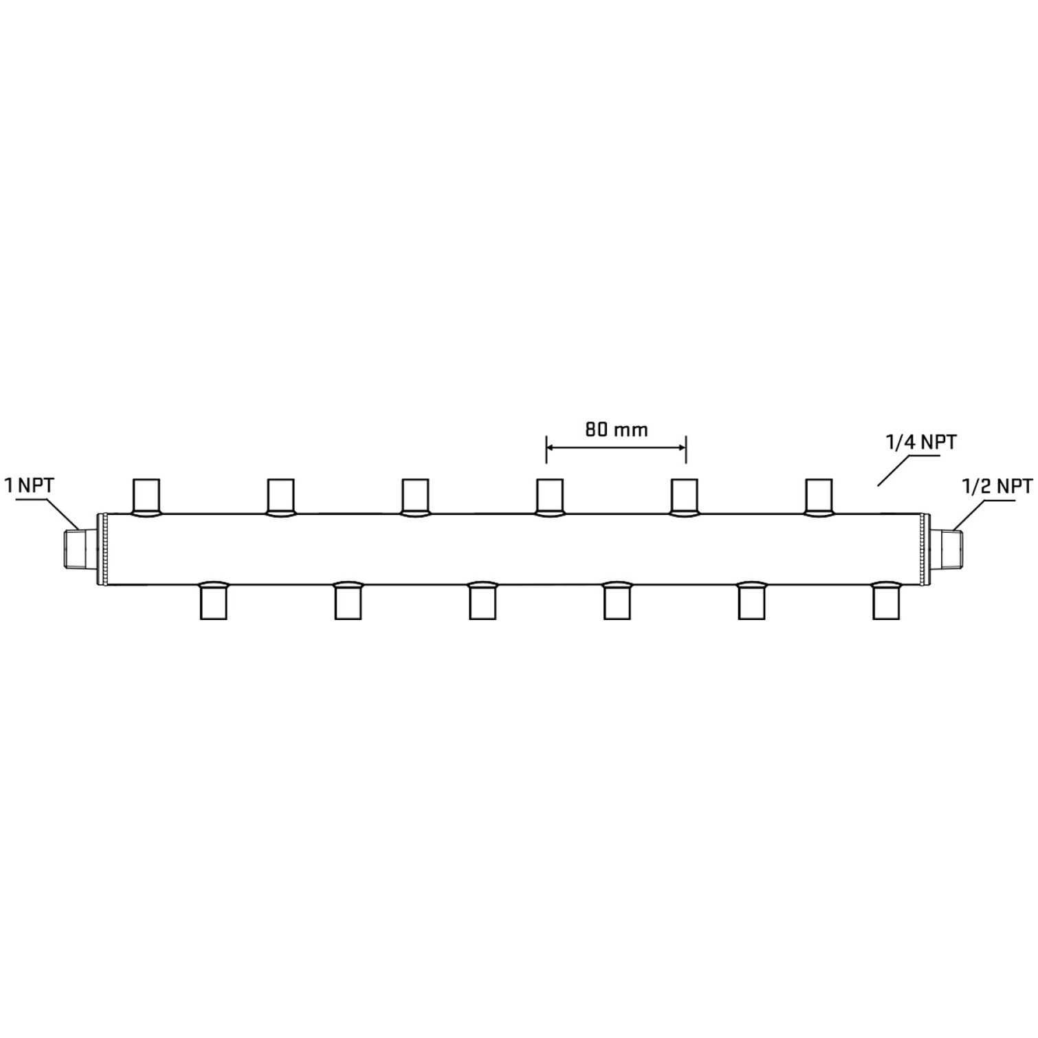 M5F2A070930 Manifolds Stainless Steel Double Sided