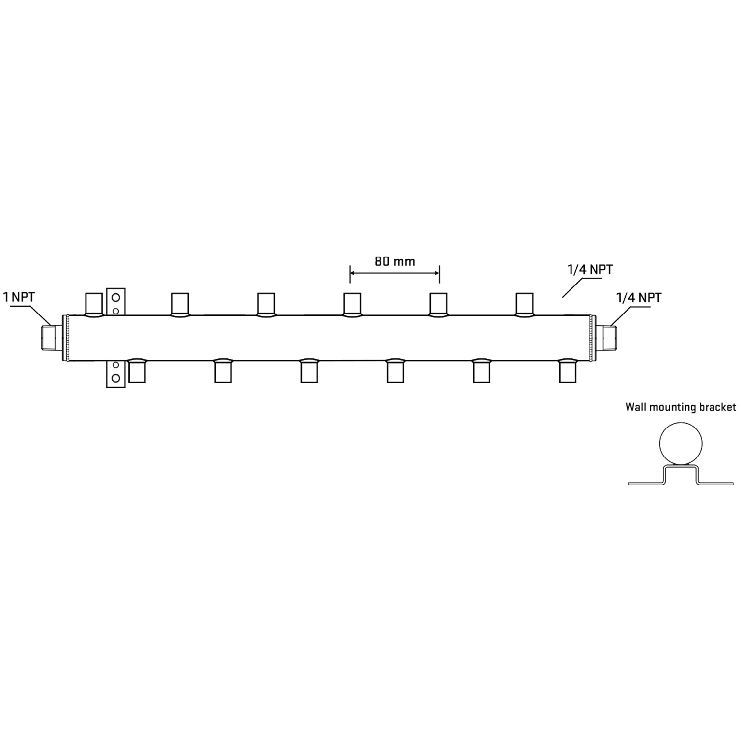 M5F2A070942 Manifolds Stainless Steel Double Sided