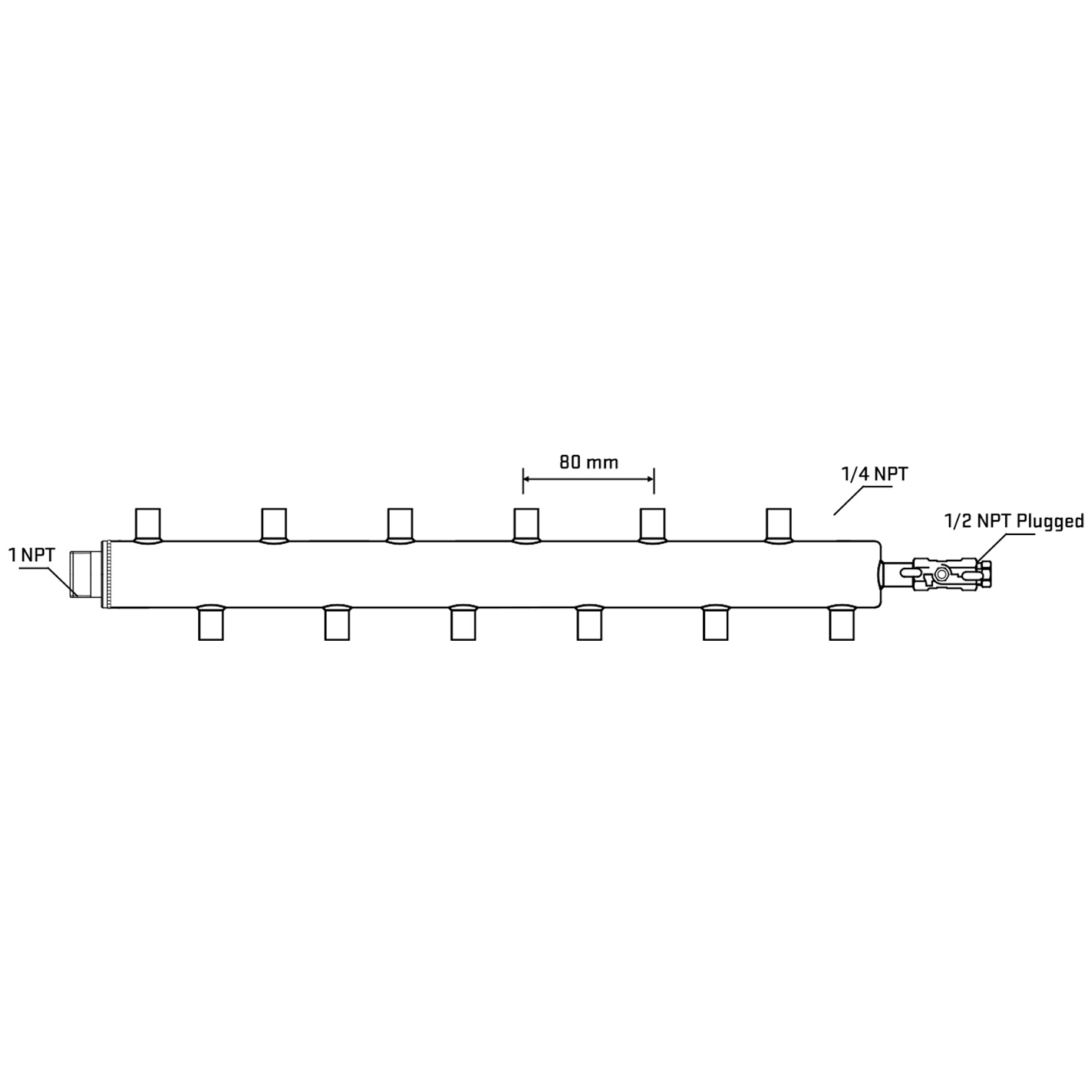 M5F2A071110 Manifolds Stainless Steel Double Sided