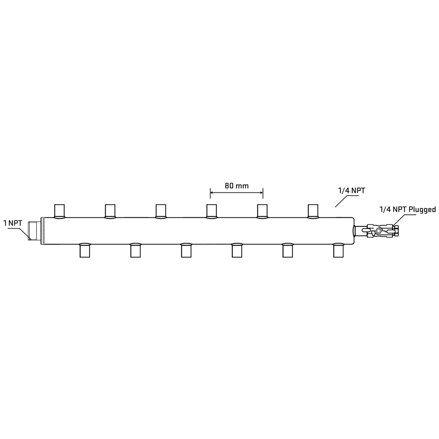 M5F2A071120 Manifolds Stainless Steel Double Sided