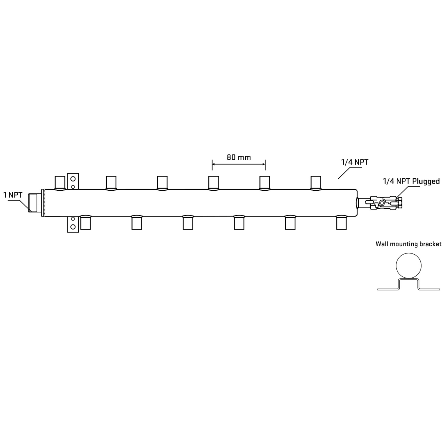 M5F2A071122 Manifolds Stainless Steel Double Sided