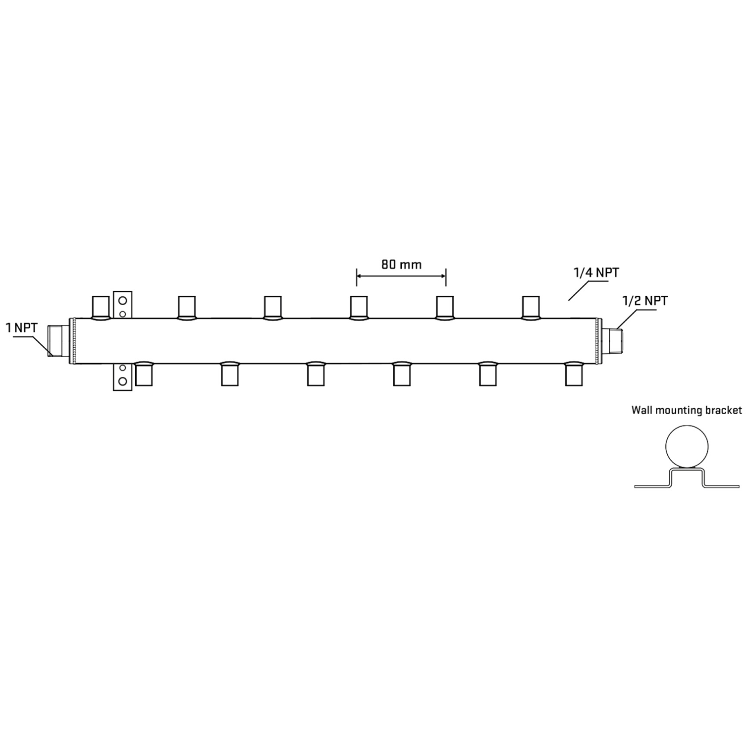 M5F2A071132 Manifolds Stainless Steel Double Sided