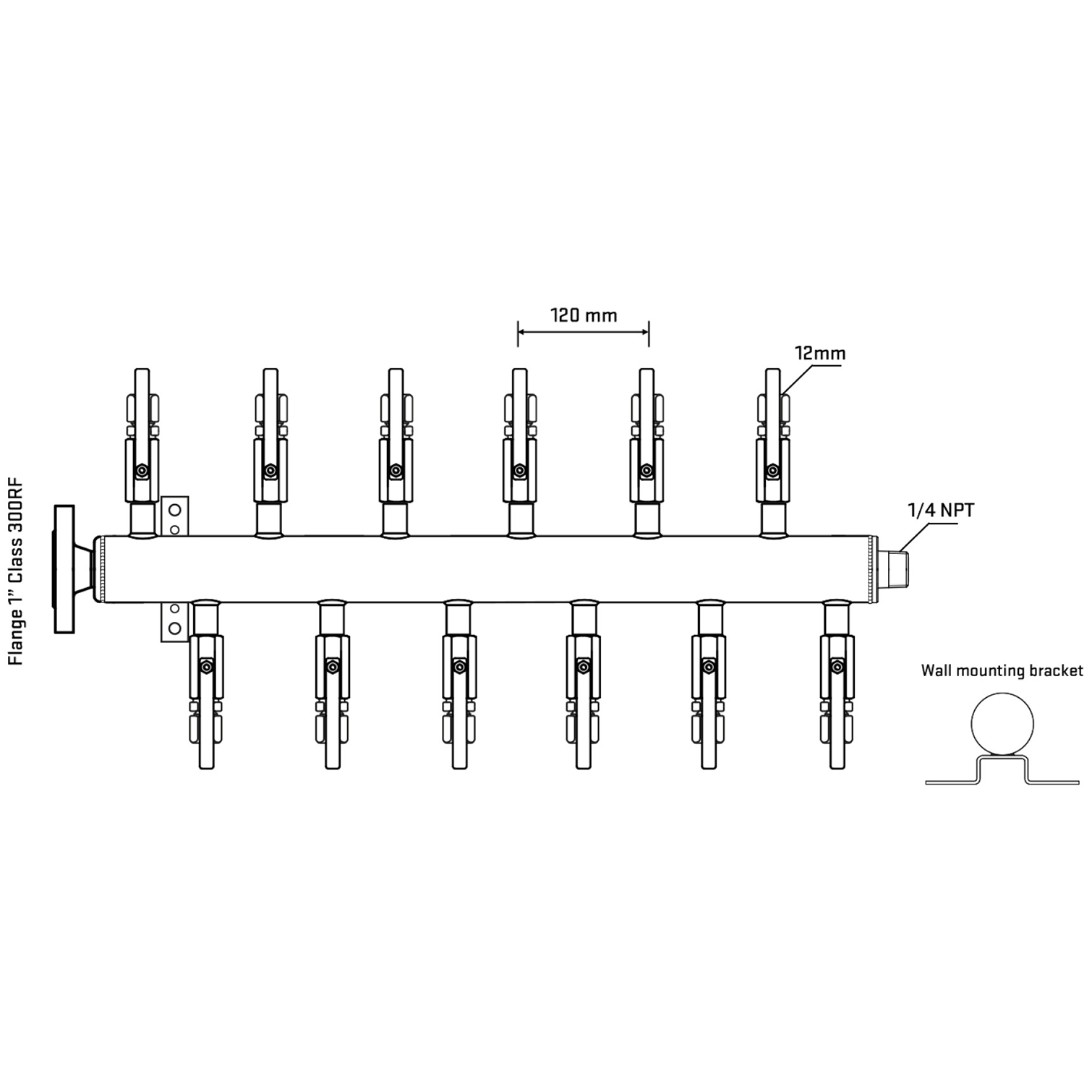 M5F2B100242 Manifolds Stainless Steel Double Sided